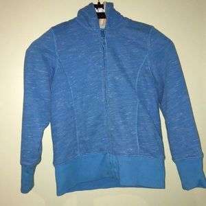 L.L BEAN: Blue zip-up hooded fleece